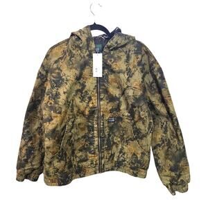 Wild Fable Utility Basics Womens MEDIUM Jacket Coat Military Green Zip Up Hooded